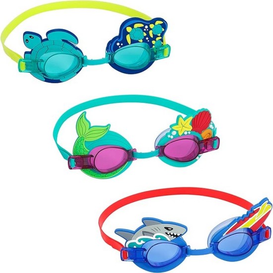 BESTWAY AQUAPALS GOGGLES (Contents:one pair of goggles, 3 assorted character designs) 