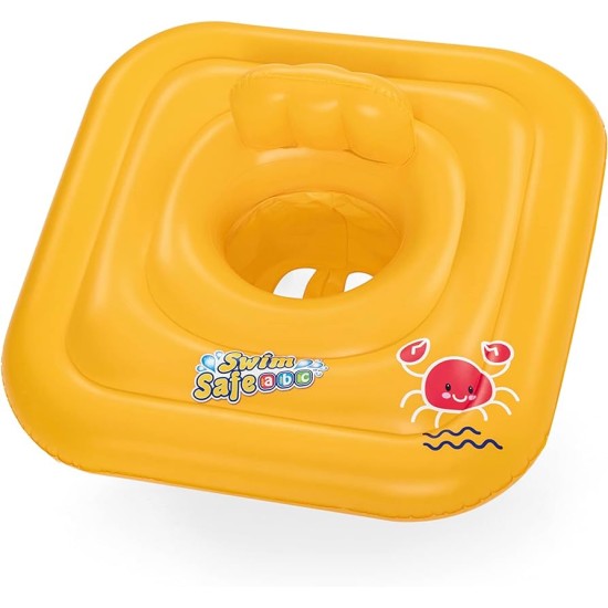 BESTWAY30" X 30"/76CM X 76CM WONDERSPLASH SQUARE 3-RING BABY BOAT (Contents: 1 baby seat.)