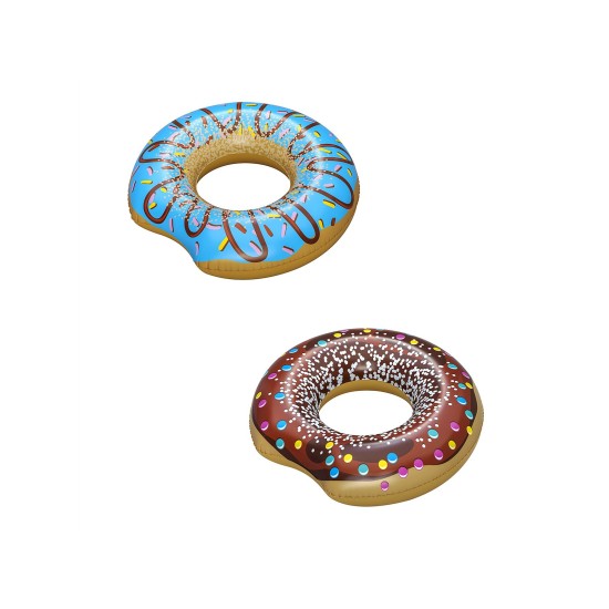 BESTWAYΦ42"/Φ1.07M DONUT RING (Contents: One swim ring, heavy-duty repair patch Colour may Vary) 