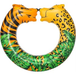 BESTWAY43" X 35"/1.09M X 89CM JUNGLE DREAM SPLIT SWIM TUBE (Contents: 1 swim tube, repair patch)  BESTWAY43" X 35"/1.09M X 89CM JUNGLE DREAM SPLIT SWIM TUBE (Contents: 1 swim tube, repair patch)