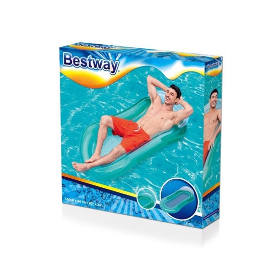 BESTWAY63" X 33"/1.60M X 84CM AQUA LOUNGE (Contents: One lounge, repair patch)