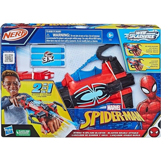 Marvel Spider-Man Spider Strike ‘N Splash Blaster, Super Hero Toys for Kids