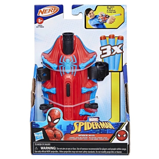 Marvel NERF Spider-Man Thwip-Tech Blaster, Includes 3 Darts, Web Shooter