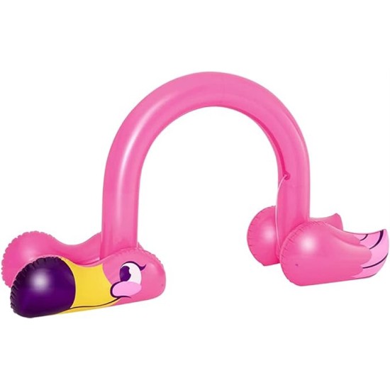 BESTWAY11'2" X 43" X 6'4"/3.40M X 1.10M X 1.93M JUMBO FLAMINGO SPRINKLER (Contents:One product,heavy-duty repair patch) 