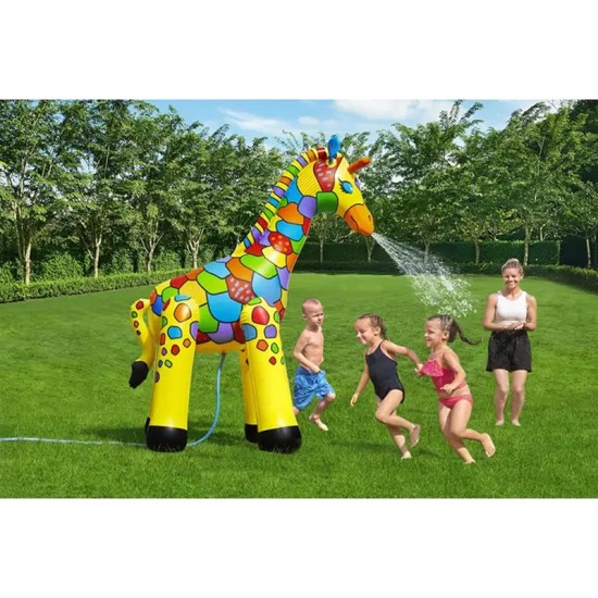 BESTWAY56" X 41" X 6'6"/1.42M X 1.04M X 1.98M JUMBO GIRAFFE SPRINKLER (Contents:One sprinkler, heavy-duty repair patch)