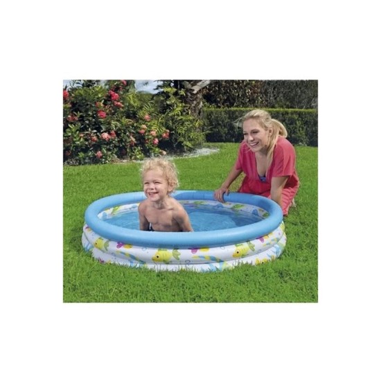 BESTWAYΦ40" X H10"/Φ1.02M X H25CM CORAL KIDS POOL (Contents:1 pool, repair patch) 