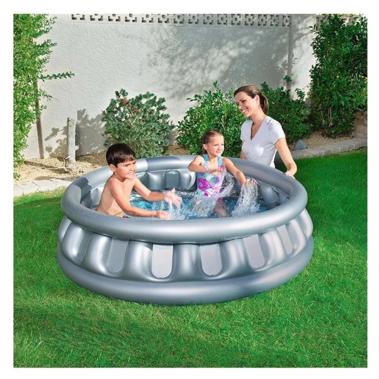 BESTWAYΦ60" X H17"/Φ1.52M X H43CM SPACE SHIP POOL (Contents:1 pool, repair patch) 