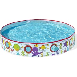 BESTWAYΦ60" X H10"/Φ1.52M X H25CM FILL 'N FUN POOL (Contents:One pool, repair patch.)  BESTWAYΦ60" X H10"/Φ1.52M X H25CM FILL 'N FUN POOL (Contents:One pool, repair patch.)