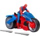 Marvel Spider-Man Web Blast Cycle, 4-Inch Action Figure with Vehicle and 2 Web Projectiles