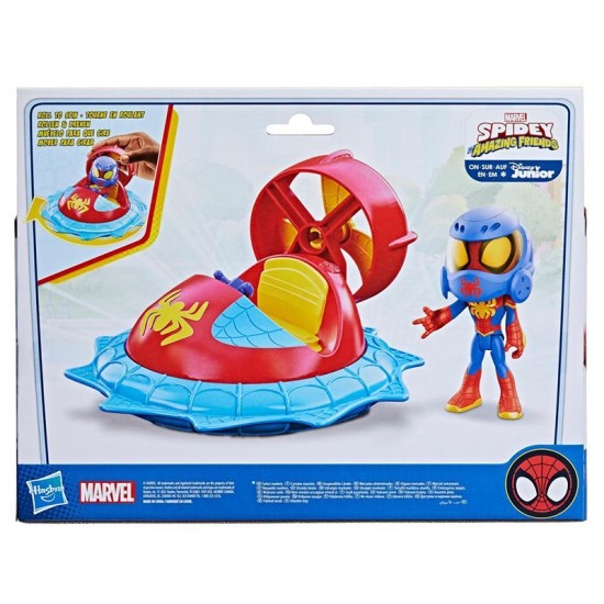 Marvel Spidey and His Amazing Friends Web-Spinners Spidey with Hover Spinner Toy Car