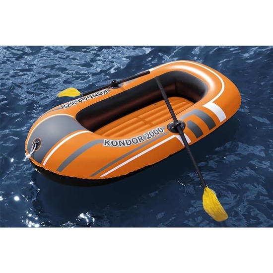 BESTWAY8'4" X 50" /2.55M X 1.27M TRECK X2 SET (Contents:1 boat,1 pair of oars,1 foot pump,repair patch)