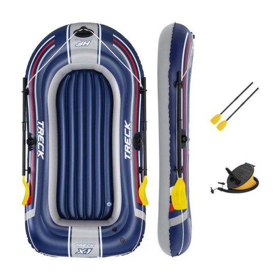 BESTWAY10'1" X 50"/3.07M X 1.26M TRECK X3 SET (Contents:1 boat,1 pair of oars,1 foot pump,repair patch)