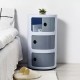 Round ABS Cylinder Cabinet Cupboard Drawer Storage Unit Bathroom Bedroom Stand 40*32 cm