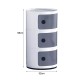 Round ABS Cylinder Cabinet Cupboard Drawer Storage Unit Bathroom Bedroom Stand 40*32 cm