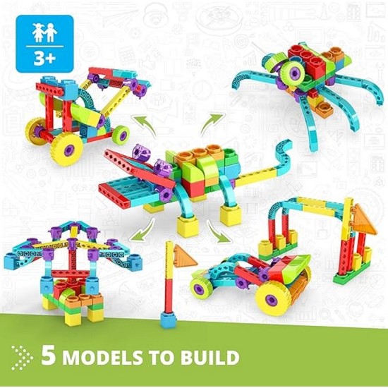 Engino QBOIDZ Alligator Adventure Building Blocks Toy for Ages 3+, Includes 5 Bonus Models