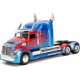 Jada Toys  Transformers T5 Optimus Prime Western Star 5700 Ex Phantom Die-cast Car with Opening Doors 1:24 Scale Blue/Red