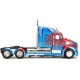 Jada Toys  Transformers T5 Optimus Prime Western Star 5700 Ex Phantom Die-cast Car with Opening Doors 1:24 Scale Blue/Red