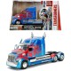 Jada Toys  Transformers T5 Optimus Prime Western Star 5700 Ex Phantom Die-cast Car with Opening Doors 1:24 Scale Blue/Red