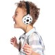 Lexibook Football Stereo Headphone, safe volume for kids, foldable and adjustable, black/white