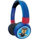  Paw Patrol 2-in-1 Bluetooth Headphones for Kids Stereo Wireless Wired, Child Safe for Boys Girls, Foldable, Adjustable, Red/Blue