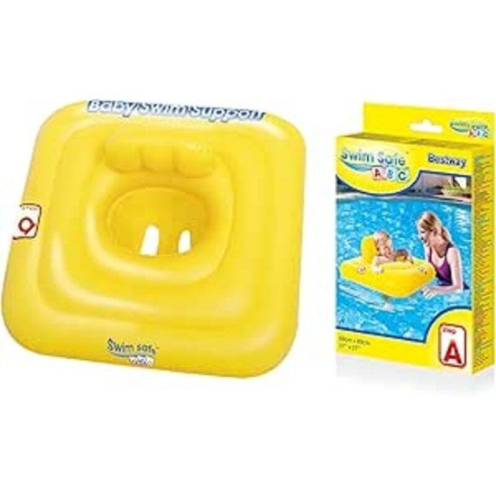 BESTWAY30" X 30"/76CM X 76CM WONDERSPLASH SQUARE 3-RING BABY BOAT (Contents: 1 baby seat.) Age 1-2