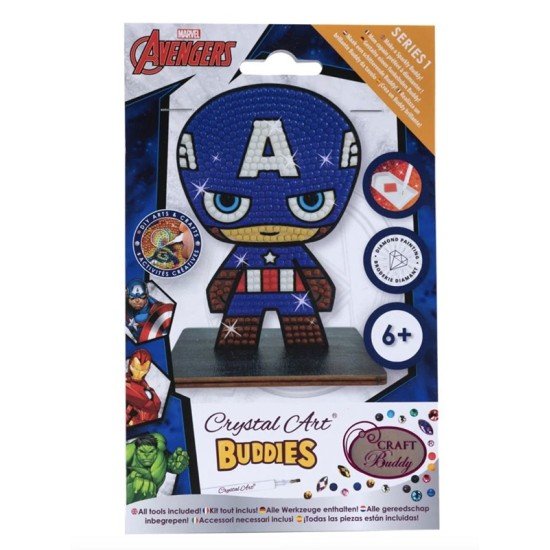 "Captain America" Crystal Art Buddy MARVEL Series 1