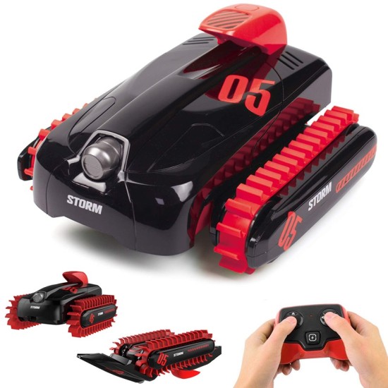 AMPHIBIOUS TRANSFORMER REMOTE CONTROL CAR, RED