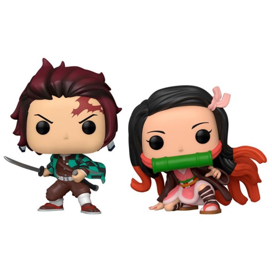 Funko Pack 2 Pop Tanjiro And Nezuko Demon Slayer