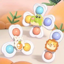 3pcs Children Cartoon Suction Cup Rotating Gyro Soothing Bath Toy Bath Gift 3pcs Children Cartoon Suction Cup Rotating Gyro Soothing Bath Toy Bath Gift