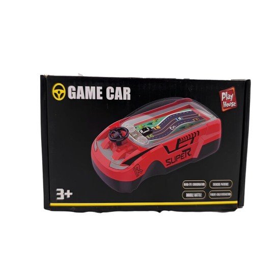 Mini Compact Game Car Toy with Manual Car Racing Game Inside | Game Toys for Kids - RED