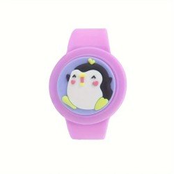Apple AirTag Cute Cartoon Strap, Anti Loss Full Wrap Strap - Pink Penguin Apple AirTag Cute Cartoon Strap, Anti Loss Full Wrap Strap - Pink Penguin