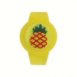 Apple AirTag Cute Cartoon Strap, Anti Loss Full Wrap Strap - Yellow Pineapple
