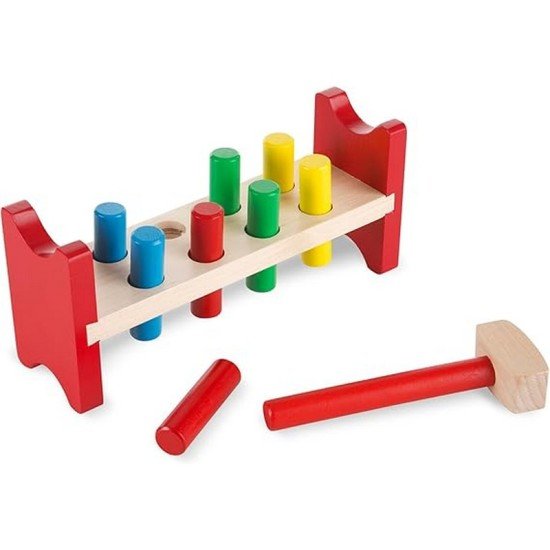 Melissa & Doug Deluxe Wooden Pound-A-Peg Toy 