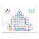 Wonder Mags Magnetic Tiles Pastel Colors - 100 Pcs