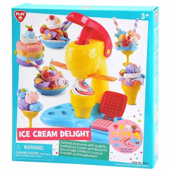 PlayGo - Ice Cream Delight 4 x 56g Dough Playset