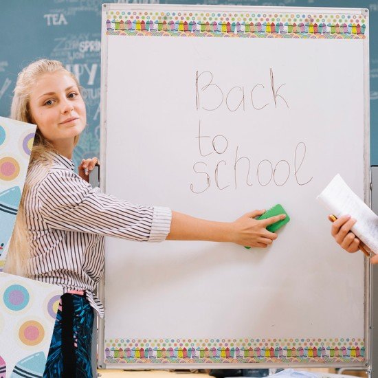 Teacher Whiteboard Border - Pencil Color