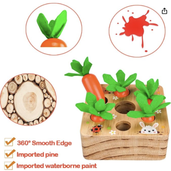 Carrot Toy Wooden