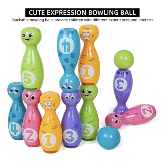 Bowling Set for Kids – 10 Pins & 2 Balls