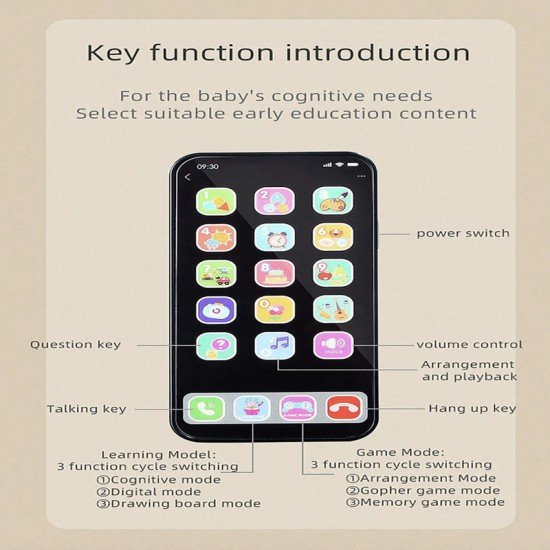 Children’s Simulation Apple Phone – Music & Multimode Touch Screen Toy