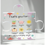 Thank You Gifts – Puzzle-Shaped Acrylic Desk Decor with Appreciation Message Thank You Gifts – Puzzle-Shaped Acrylic Desk Decor with Appreciation Message
