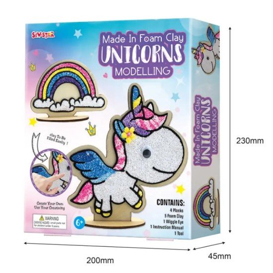 Sew Star Made in Foam Clay-Unicorn 