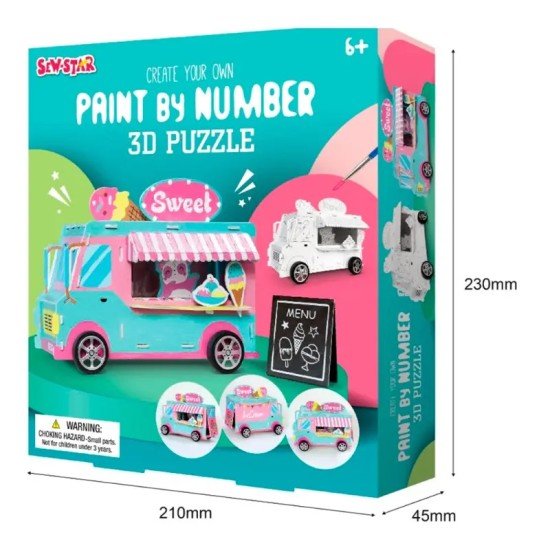 Sew Star Paint By Number 3D puzzle--bus 