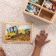 Melissa & Doug Construction Vehicles 4-in-1 Wooden Jigsaw Puzzles in a Box