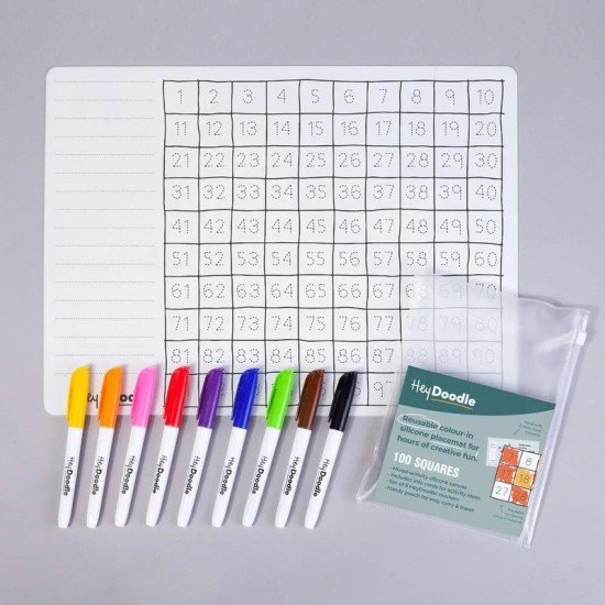 100 Squares Silicone Mat Colouring