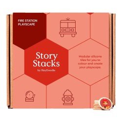 HeyDoodle - Story Stacks Fire Station Playscape HeyDoodle - Story Stacks Fire Station Playscape