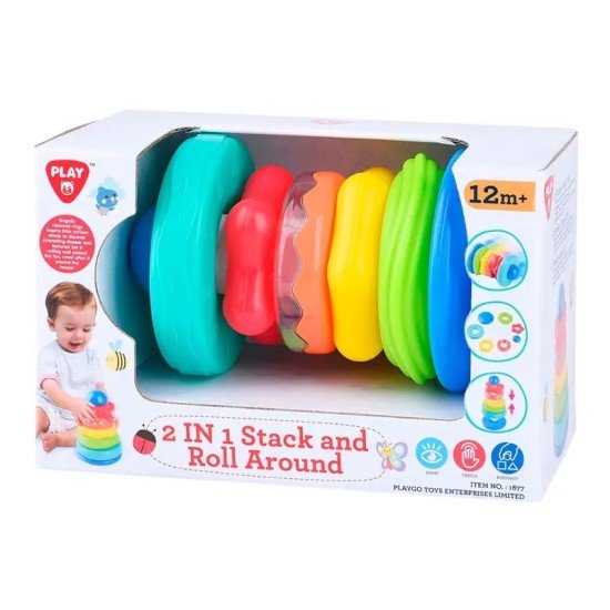 Playgo 2 In 1 Stack And Roll Around