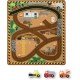 Melissa & Doug Round The Construction Zone Work Site Rug & Vehicle Set