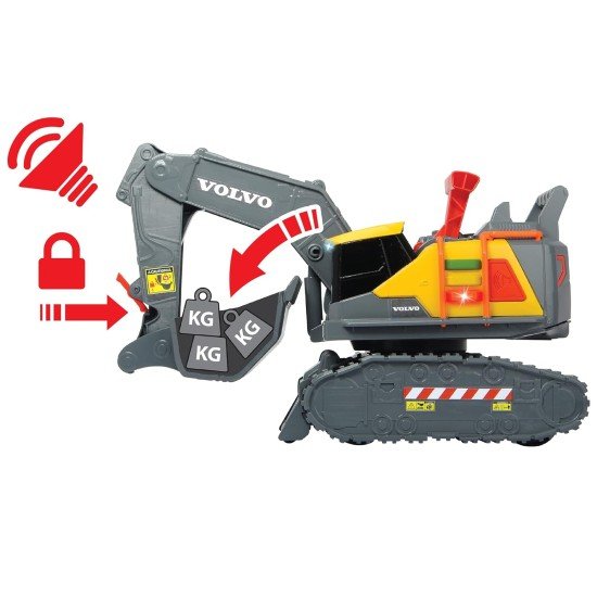 Dickie Toys Volvo Toy Excavator with Weight Detection
