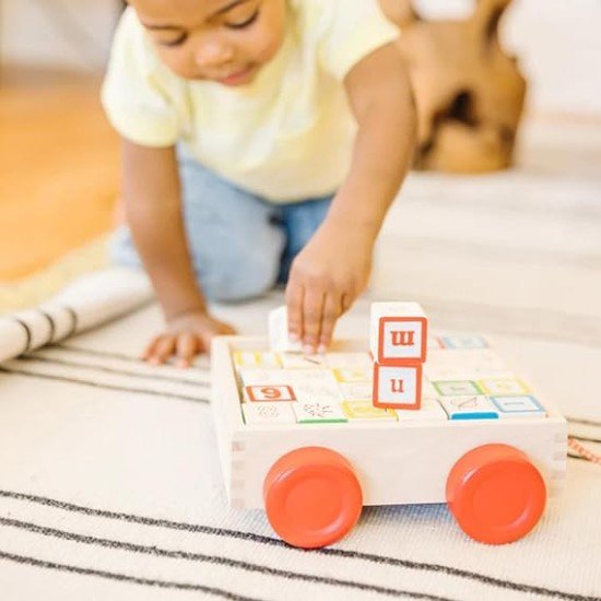 Melissa & Doug Classic ABC Block Cart