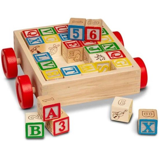 Melissa & Doug Classic ABC Block Cart